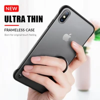 case frameless for iphone 12 11 pro xr xs max transparent matte hard cases for iphone x 6 7 8 6s plus cover with finger ring
