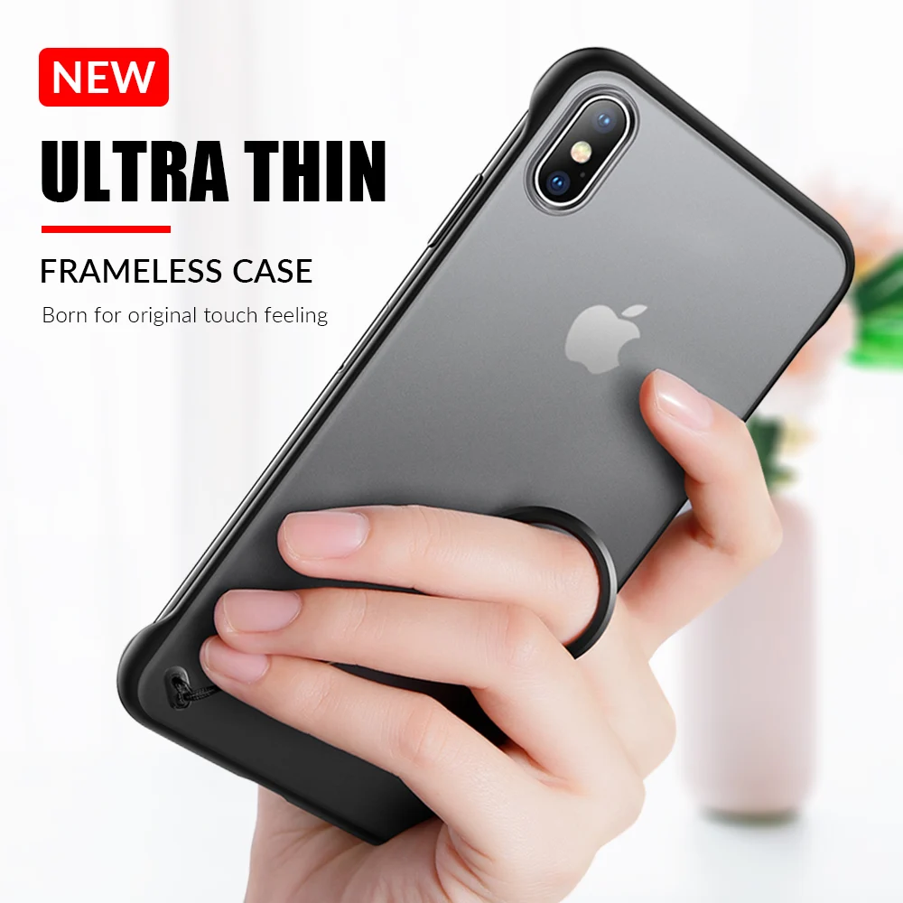 Чехол без рамки для iPhone 12 11 Pro XR XS MAX прозрачные матовые жесткие чехлы X 6 7 8 6S Plus