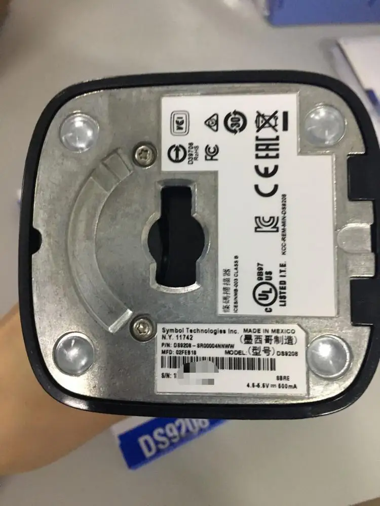 

Symbol DS9208 hands-free barcode scanner qr code reader Scanners in the supermarket on counter in with USB port