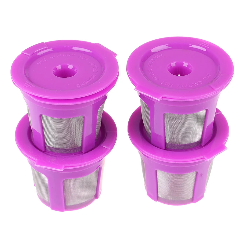 4PCS Coffee Capsules Cup For K Refillable Filters Stainless Steel Mesh Keurig 2.0 Machine Accessories |