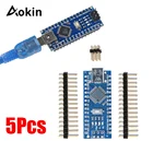 Контроллер Nano Mini USB, совместимый с Загрузчиком Nano 3,0, для Arduino CH340, USB-драйвер Nano v3.0, 16 МГц, ATMEGA328P, 5 шт.