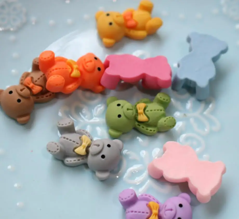 

Kawaii Flatback Resin Cartoon Bear Charms Accessories Decoration Pendants For Earring Necklace DIY Finding Jewelry