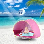 Детская Водонепроницаемая Пляжная палатка, тент от солнца, с защитой от ультрафиолета, с бассейном, для кемпинга на открытом воздухе