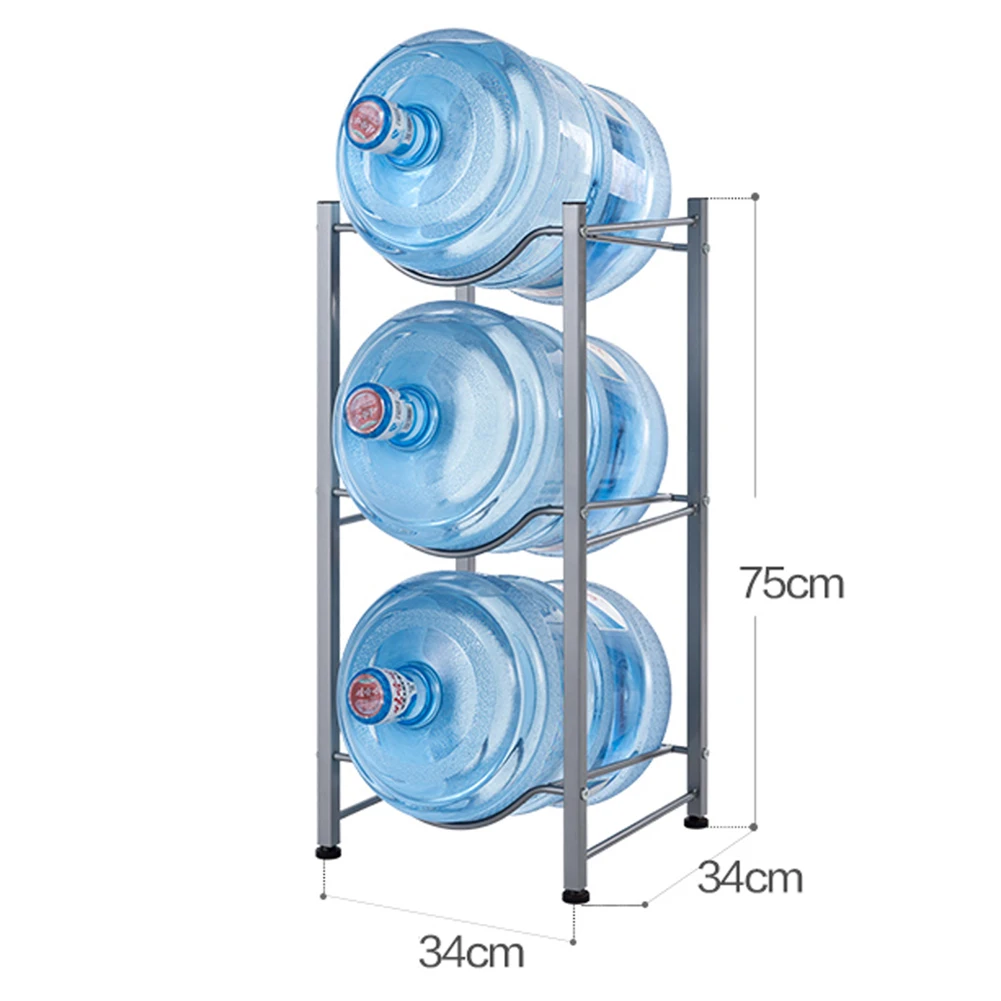 

Newly 3-Tier Water Rack Stainless Steel Heavy Duty Water Cooler Jug Rack