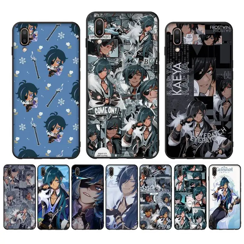 

Kaeya Genshin Impact Phone Case For Oppo Reno Realme C3 6Pro Cover For vivo Y91C Y17 Y19 Funda Capa