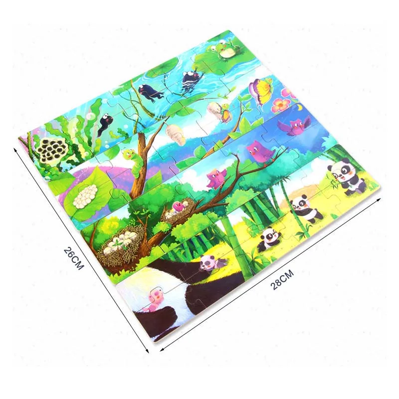 

40pcs New Animal Wooden Jigsaw Puzzle Board Set Colorful Baby Educational Wood Toy For Kids Children Learning Developing Toys