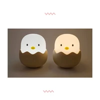 led children bedroom lights night lighting for kids soft silicone usb rechargeable bedroom decor animal chick touch night light