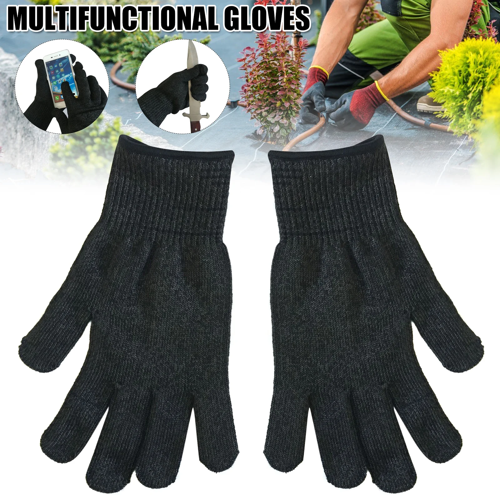 

Cut-Proof Texting Gloves Anti-Slip Hand Protection HPPE for Kitchen Durable JR Deals