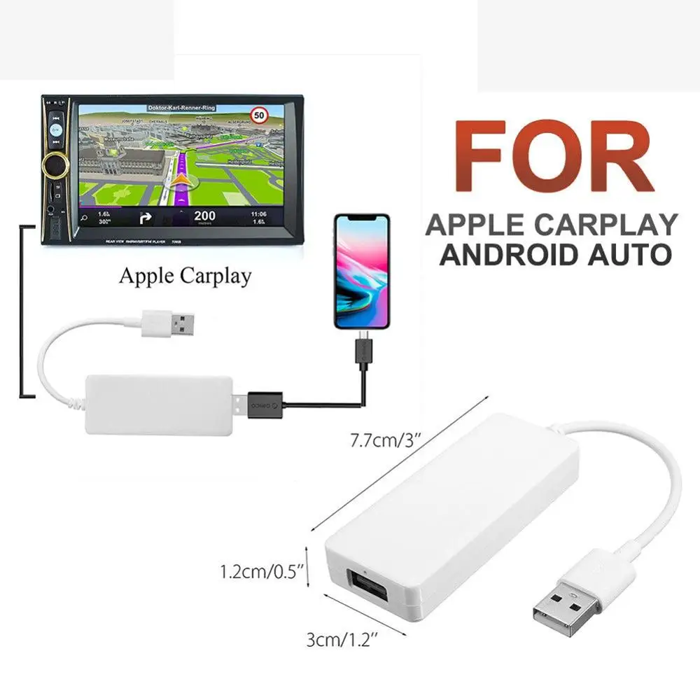 USB умная Автомобильная короткая тяга ключ для Android IPhone автомобильная навигация для Apple Carplay модуль Авто смартфон с USB Carplay адаптер
