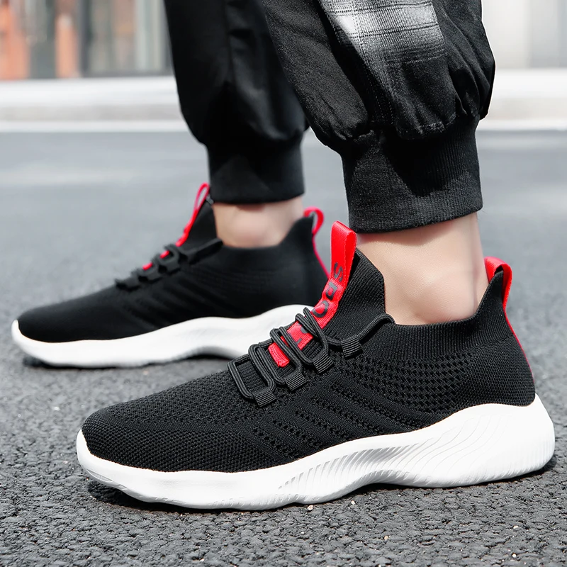 Мужские дышащие кроссовки спортивная обувь для бега сетчатые удобные мужские