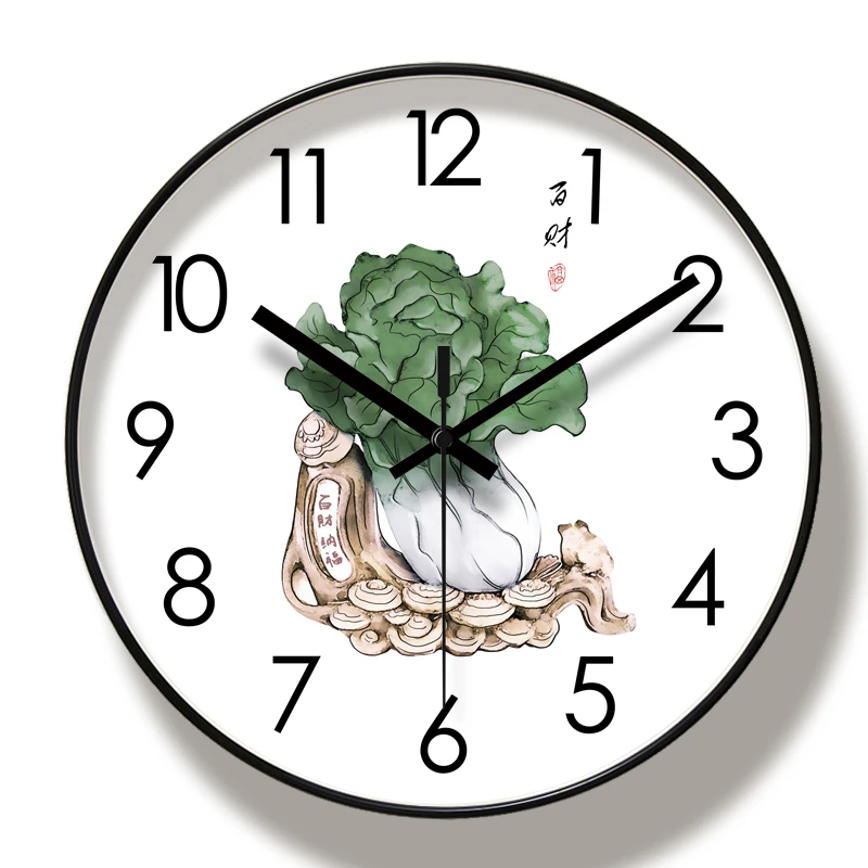 

Round Creative Mute Modern Design Large Wall Clock Clocks for Home Kitchen Living Room Decor Battery Operated Silent