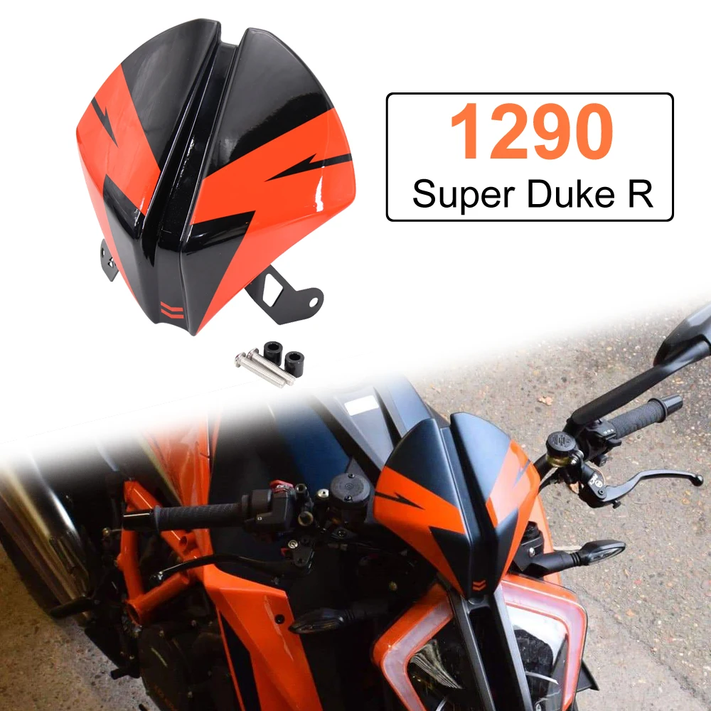 

Rear Seat Cover Fairing Seat Cowl + Front Windscreen Windshield Airflow Wind Deflector New For 1290 Super Duke R 2020 2021