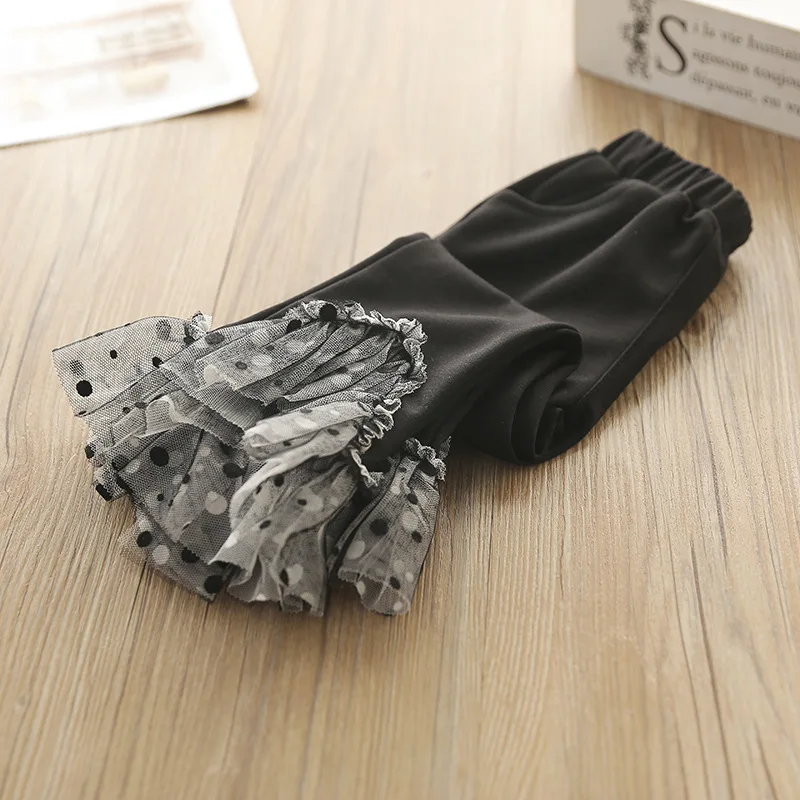 Шаровары для маленьких девочек джинсовая кружевная одежда джинсы штаны детские