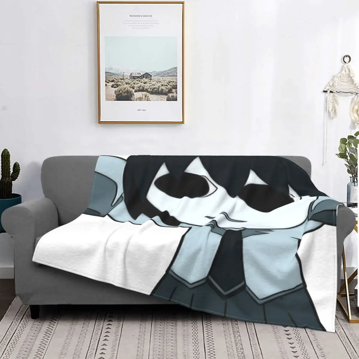 

Spooky Ougi-Manta a quadros para cama, colcha para sofra, 150