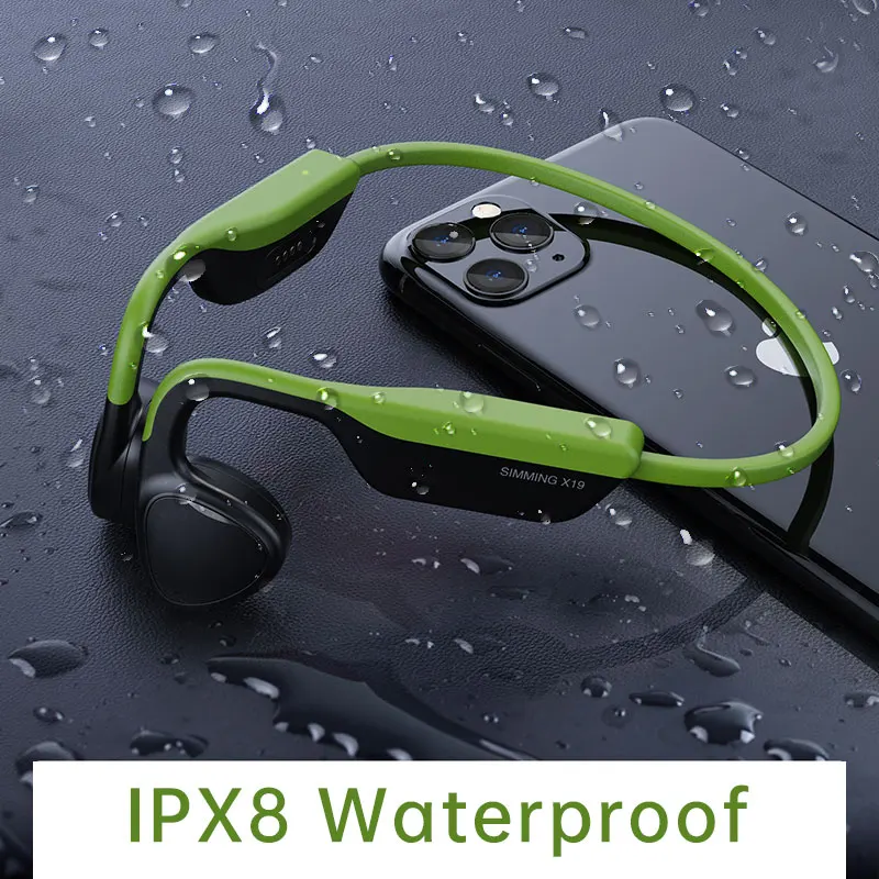 YC Bone Conduction Headphone 8G Memory IPX8 Waterproof MP3 Player Not-in Ears Diving Swimming Earphone with Mic for Xiaomi Sony enlarge