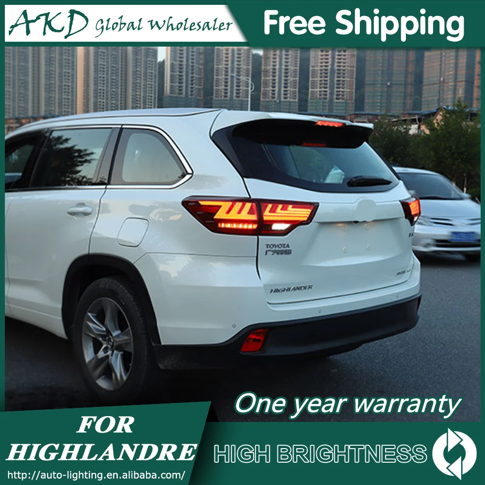 Задний фонарь для автомобиля Toyota Highlander- светодиодная сигнальная лампа Противотуманные фары DRL дневные ходовые огни тюнинг автомобильные аксессуары