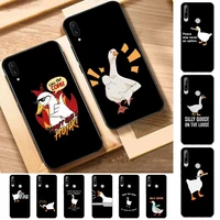 fhnblj duck goose game phone case for huawei y 6 9 7 5 8s prime 2019 2018 enjoy 7 plus