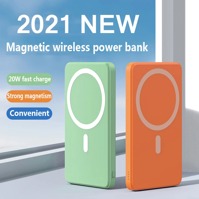 new 10000mah magnetic power bank 15w wireless mobile phone fast charger for iphone12 13 pro max external auxiliary battery free global shipping