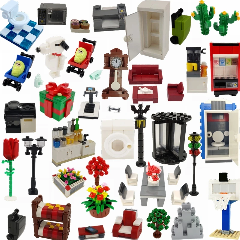 Городской набор блоков для мебели обеденный стол кровать диван туалет уличный