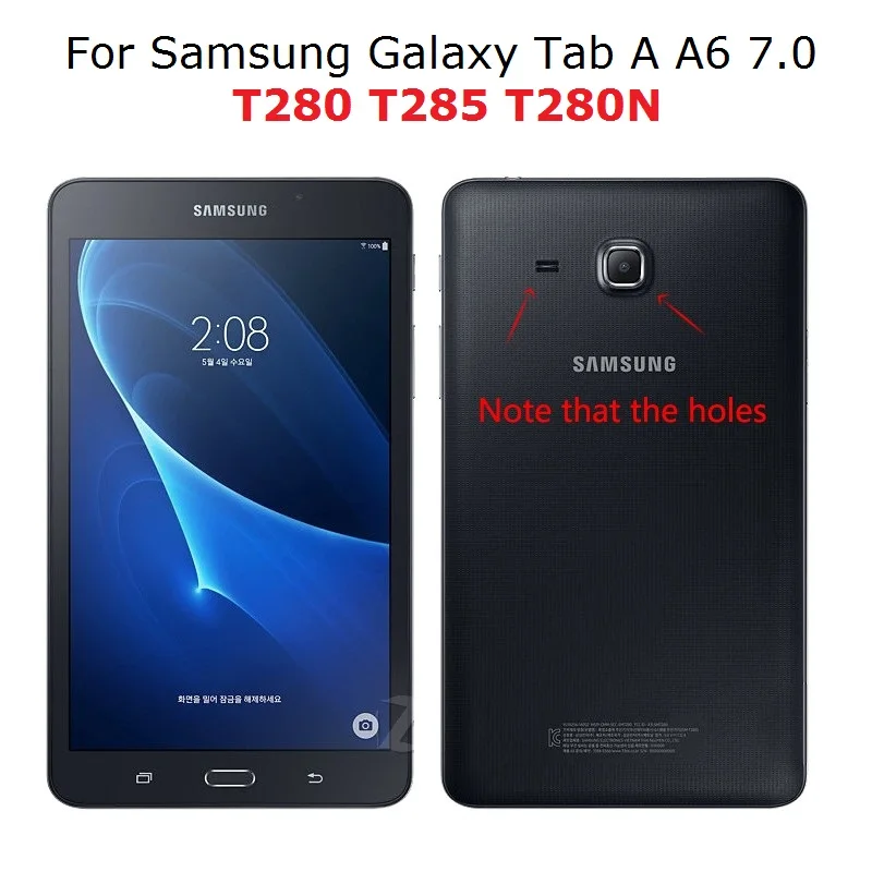 Litchi Coque For Samsung Galaxy Tab A A6 7.0 2016 SM-T280 T285 Case Stand PU Leather Smart Auto-Sleep T280 | Компьютеры и офис
