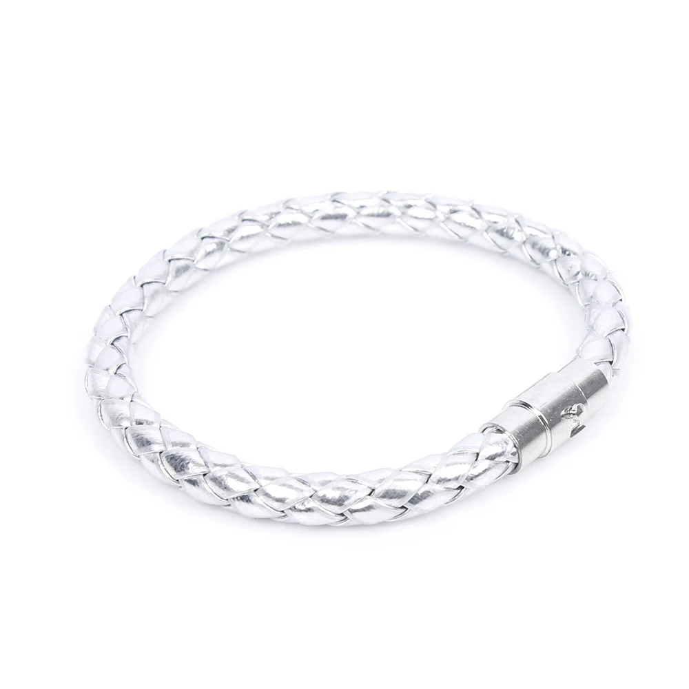 Модный плетеный кожаный браслет ручной работы унисекс для женщин и мужчин со