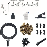 garden diy misting cooling system 9m misting kits with 11pcs mist nozzles and nozzle tees