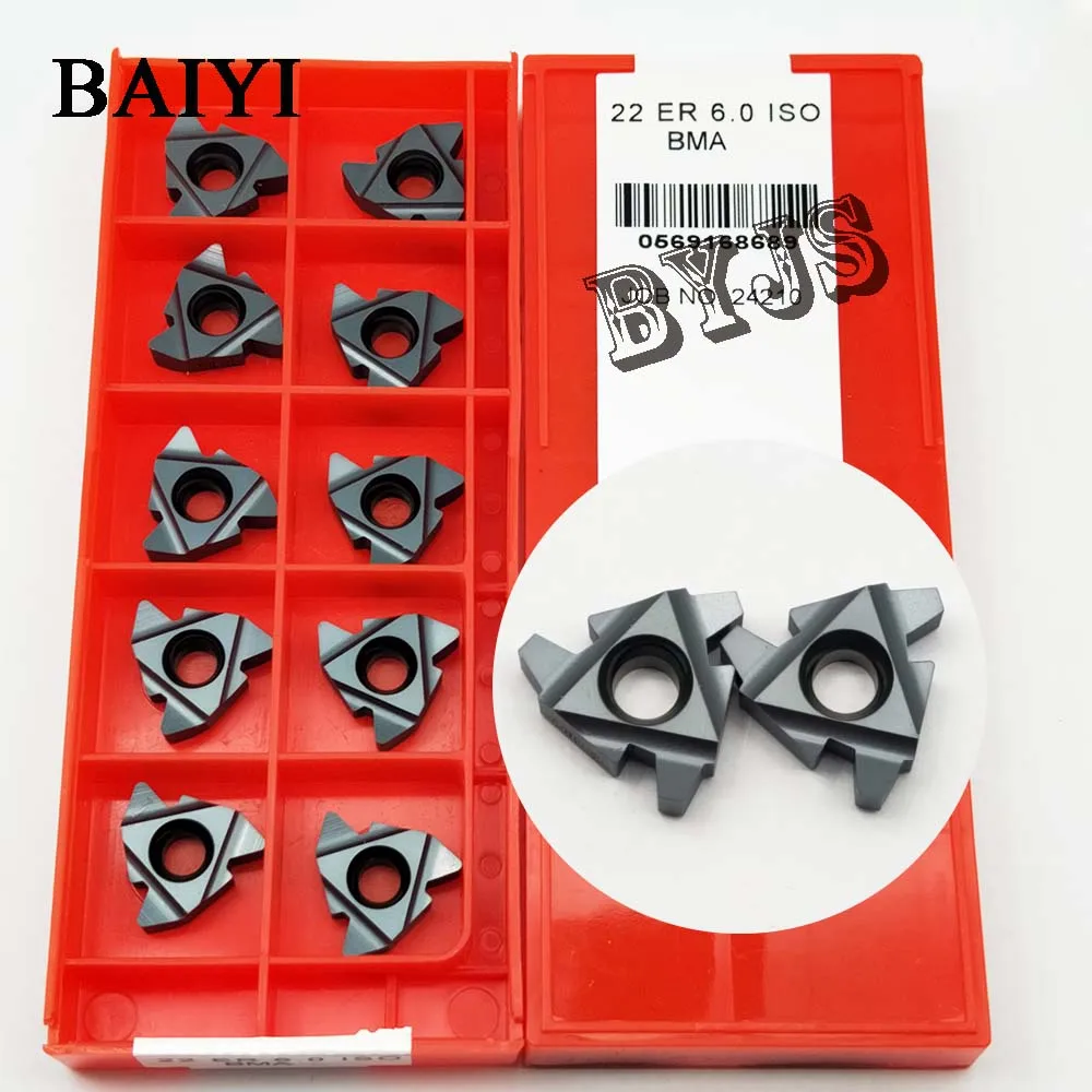 Твердосплавная пластина для резьбы 22ER 6.0ISO BMA 10 шт. резьбовой инструмент токарного