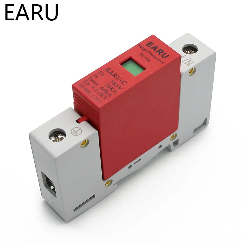 1 шт. AC SPD 1P однофазный 30KA ~ 60KA 385V дом защита от атмосферного перенапряжения