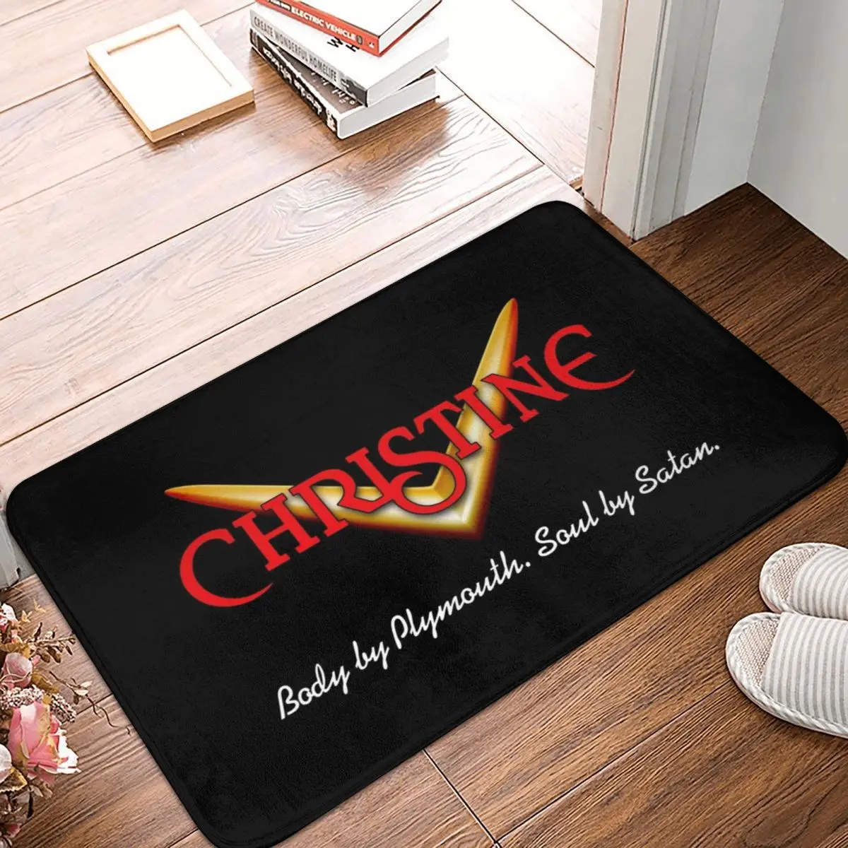 

CHRISTINE Badge Doormat Carpet Mat Rug Polyester PVC Non-Slip Floor Decor Bath Bathroom Kitchen Balcony 40x60