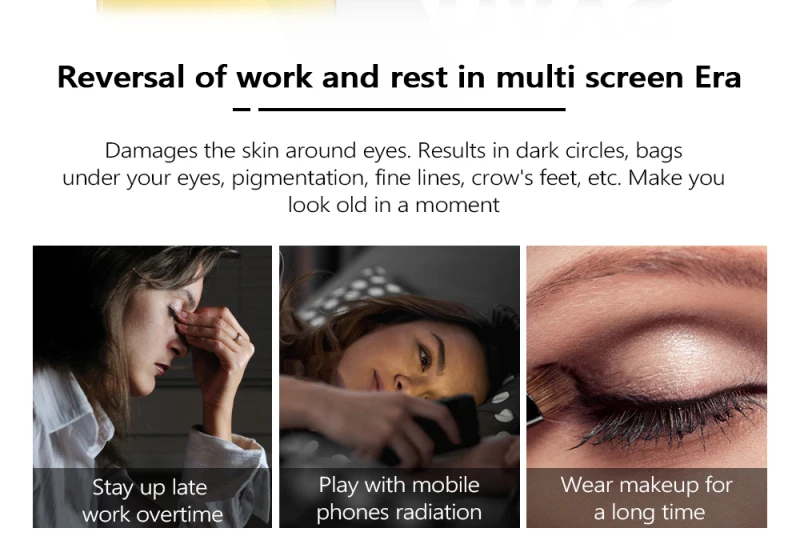 

Vitamin C Eye Serum Whitening Brighten Anti-Aging Remove Dark Circles Fades Fine Lines Anti-Wrinkle Essence Eyes Care TSLM2