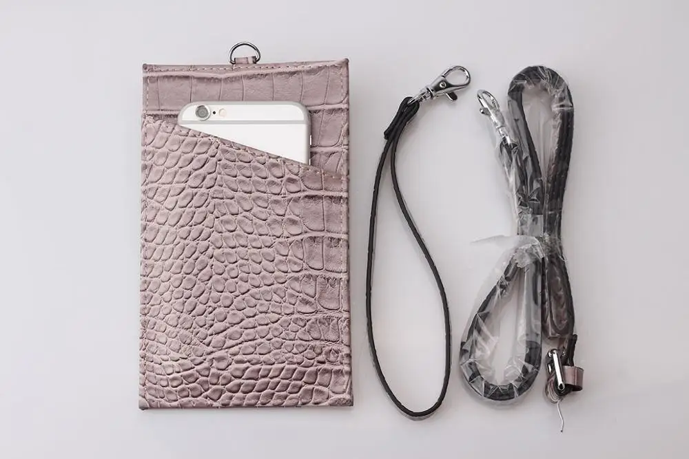 Новинка рельефный шнурок TOPHIGH из крокодиловой/змеиной кожи держатель для карт