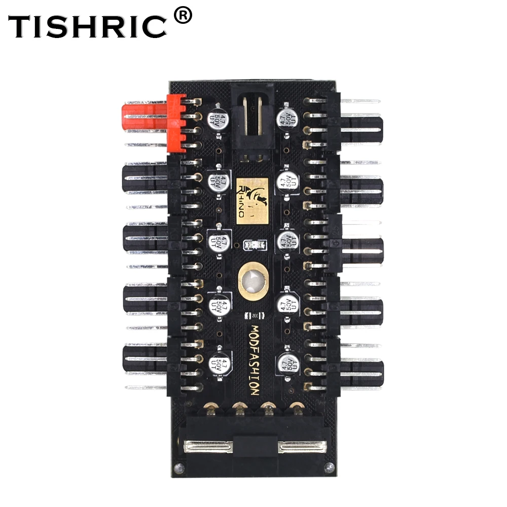 

TISHRIC вентилятор-концентратор материнской платы Molex от 1 до 10 контактов, вентилятор-разветвитель, вентилятор-концентратор, 4-контактный разъе...