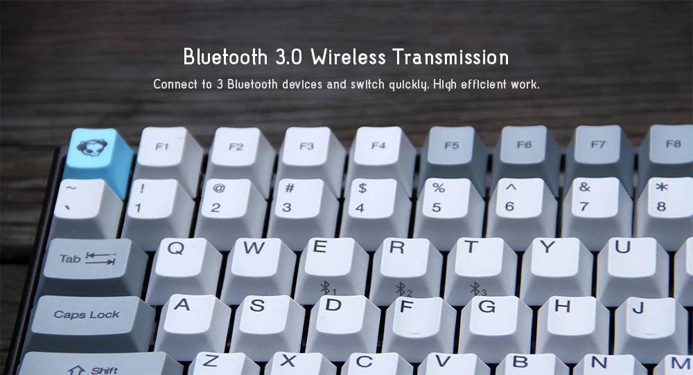 AKKO 3084 Бесшумная механическая клавиатура Bluetooth Беспроводная Проводная Двухрежимная игровая 84 клавиши клавишные колпачки из ПБТ Вишневый выключатель MX клавиатура