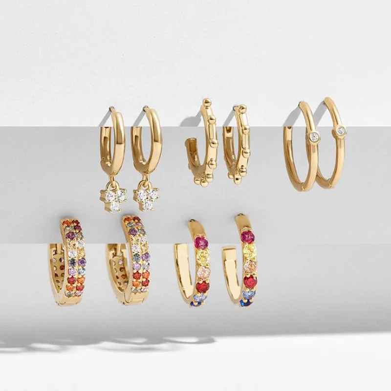 Модные ювелирные изделия набор из 12 пар/упак. сережек смолы и камня квадратные