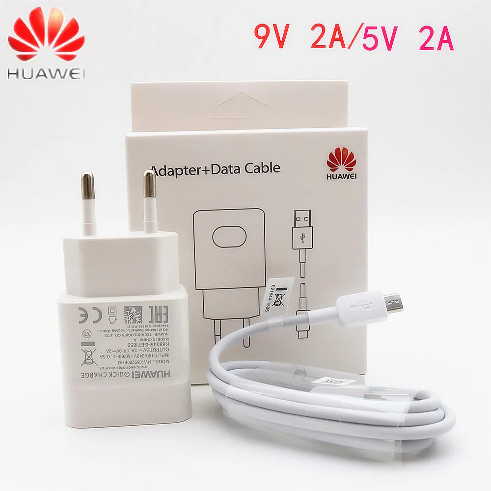 Зарядное устройство Huawei 9V2A EU QC 2 0 быстрая зарядка адаптер Micro USB Cab для Mate 7 8 S 10 Lite Nova