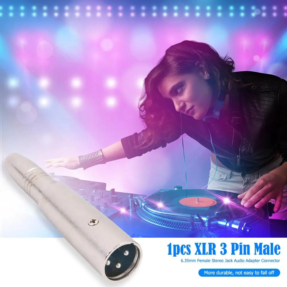 XLR 3Pin штекер до 6 35 мм гнездо Аудио Адаптер цинковый сплав оболочка разъем