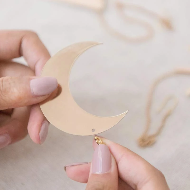 Металлическое/деревянное круглое украшение в форме Солнца и Луны|Ловцы снов