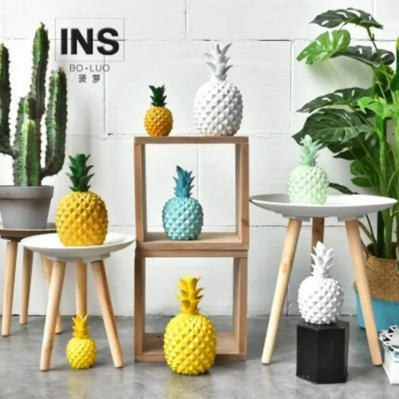 

Multifunction Pineapple Piggy Bank Figurine Pineapple Model Storage Tank Fruits Sculpture Furnishings Home Desk Decoration Craft