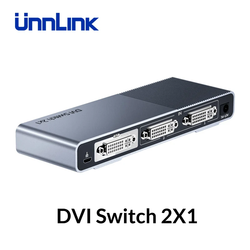 Переключатель DVI Unnlink 2X1 2 в 1 3D Визуальный FHD 1080 @ 60 Гц драйвер ИК пульт