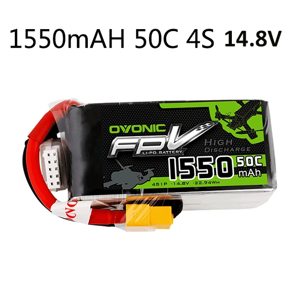 1550mAh 50C 4S Высокочастотная батарея ovoic 1300/1550 MAh3-4S 50 80 100C через литиевую батарею FPV - Цвет: 1550mAh 50C 4S
