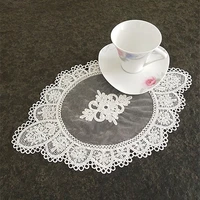 modern embroidery table mat coffee tablemat coaster lace tablecloth christmas party birthday wedding decoration