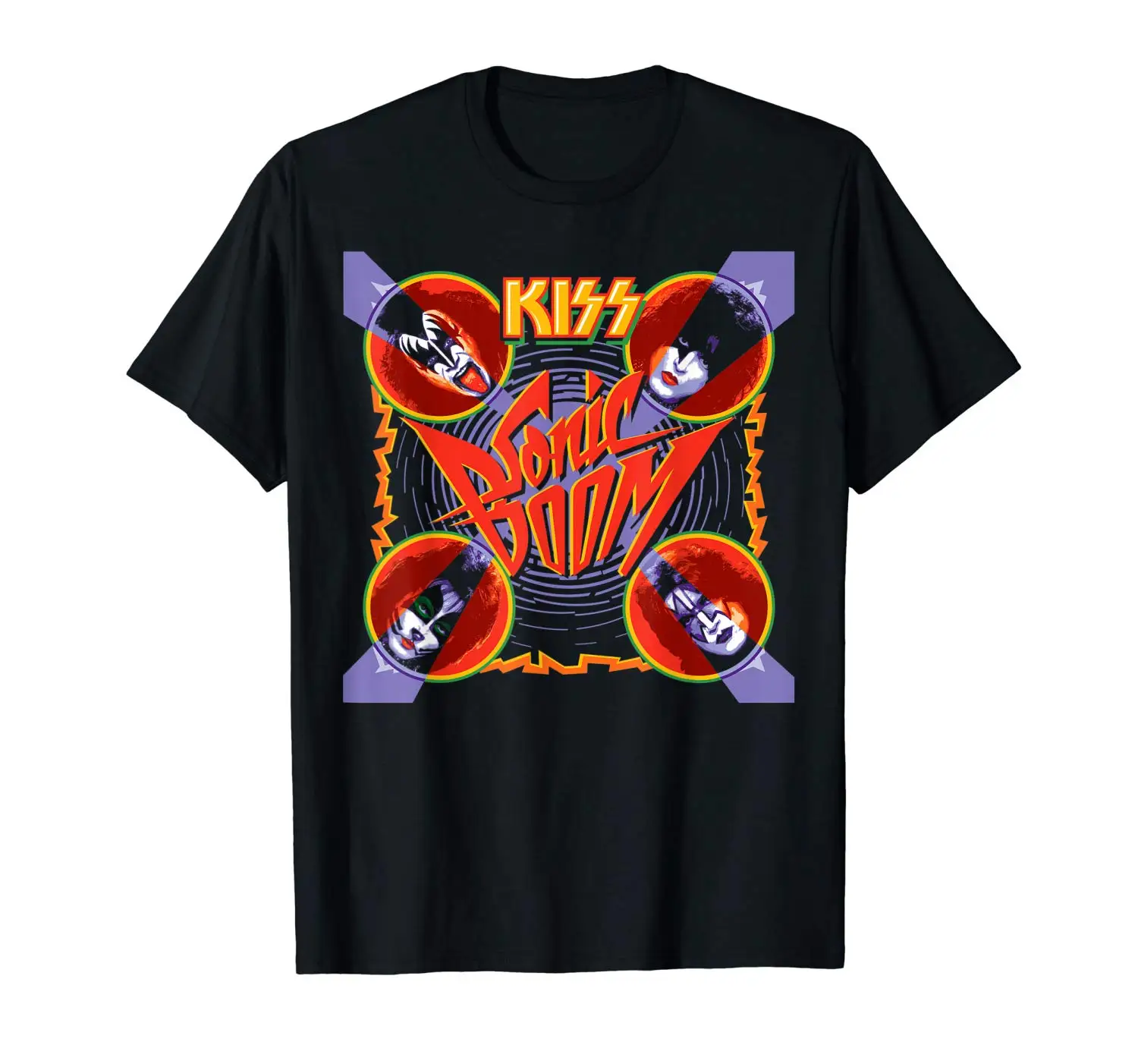 

Kiss 2009 SONIC BOOM T-Shirt, Black Men Adult Slim Fit T Shirt S-XXxl O-Neck Stylish