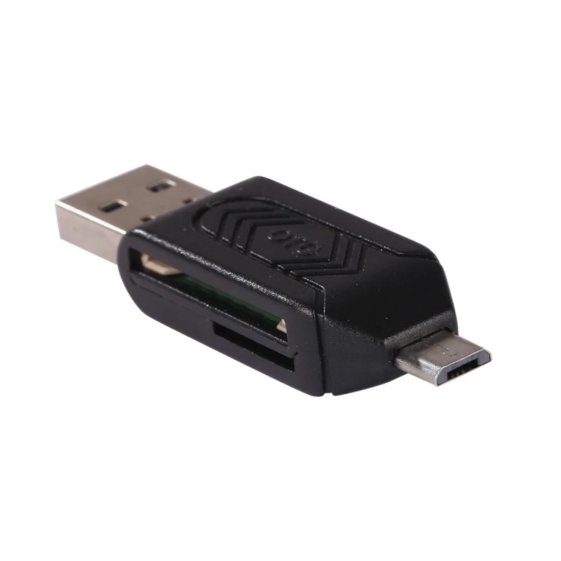 Кардридер 2 в 1 4 цвета USB OTG Micro TF/SD удлинитель для телефона переходник смартфонов и
