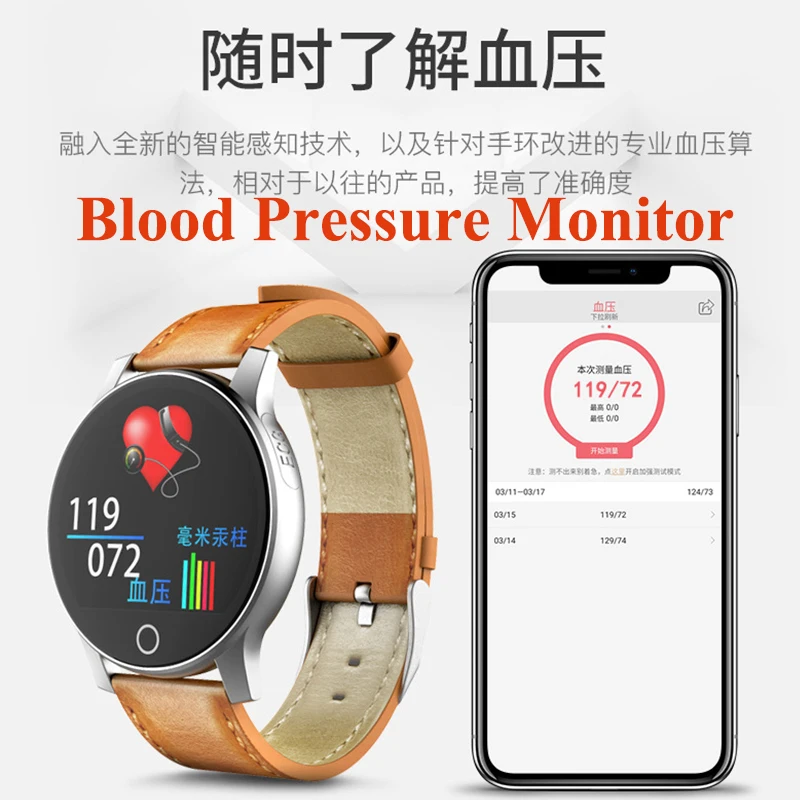 ЭКГ часы PPG HRV smartband браслет водонепроницаемый смарт-Монитор артериального