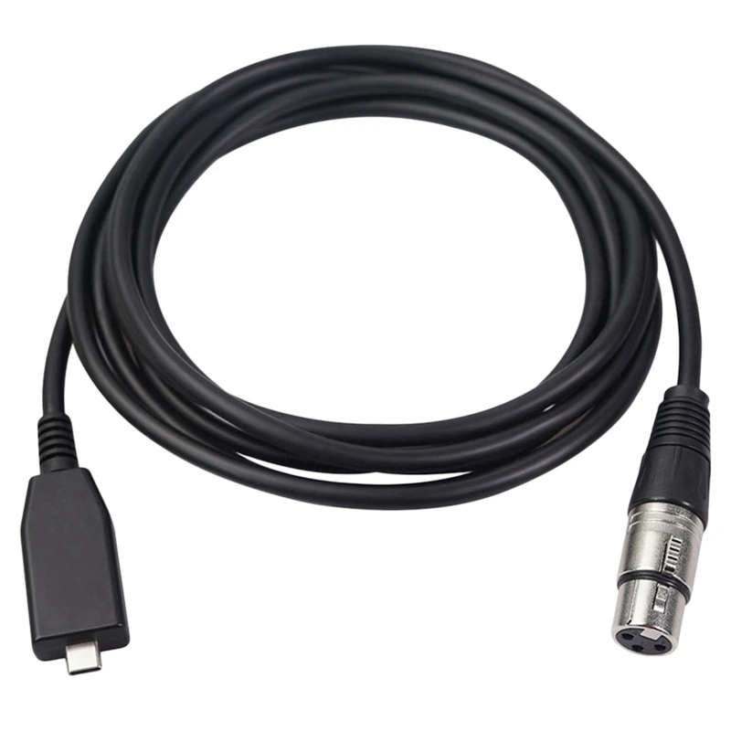 

REXLIS Type-C Microphone Cable 6Ft, 3 Pin Type-C Male to XLR Female Mic Converter Cable Studio Audio Cable Connector Cords