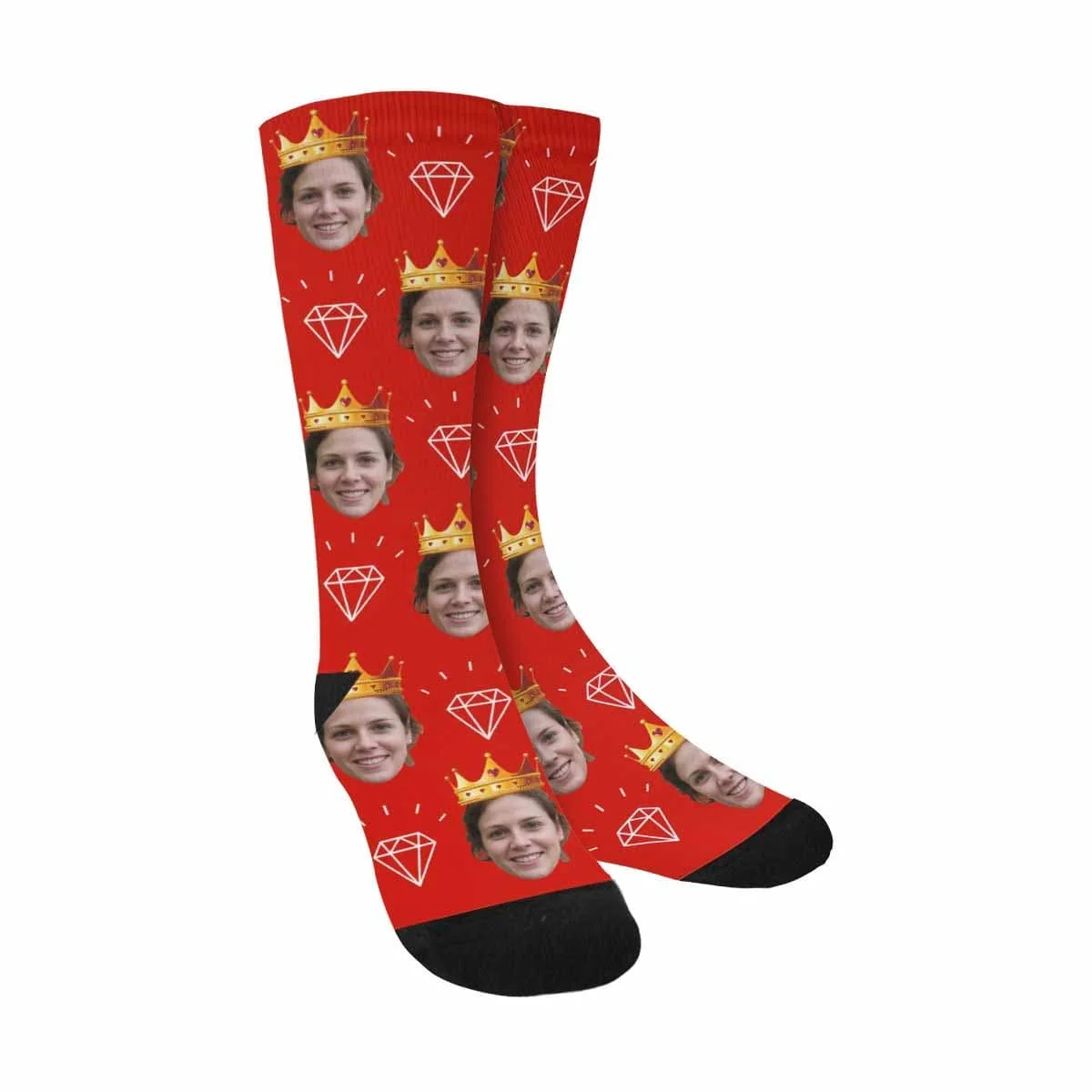 

Custom Face Crown Sublimated Crew Socks