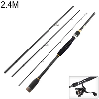 2 4m 4 section carbon fiber lures fishing rod m power ultra light spinning fishing pole