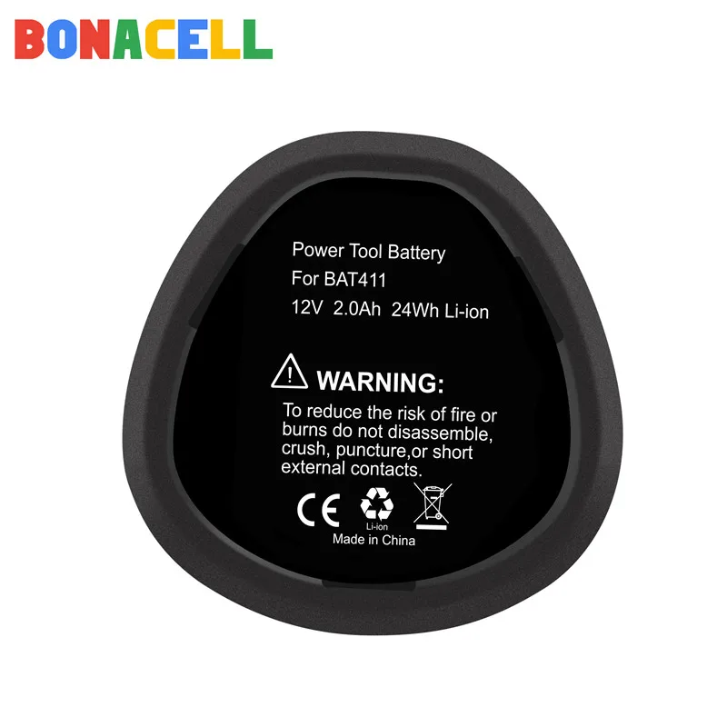 Bonacell 2000 мА/ч, аккумуляторная батарея 12V li-ion BAT411 Перезаряжаемые Батарея для BOSCH BAT412A BAT413A D-70745GOP 2607336013 2607336014 PS20-2 PS40-2