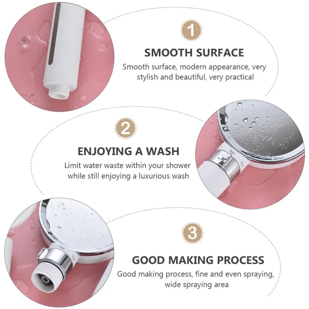 

1PC SPA Beauty Anion Shower Sprayer Filtering Spray Head (White)