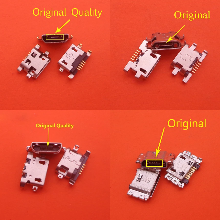 

50pcs USB Charging Port Jack Socket Connector For Lenovo A708t S890 Vibe C2 k10A40 K10 A859 Alcatel 7040N HuaWei G7 G7-TL00
